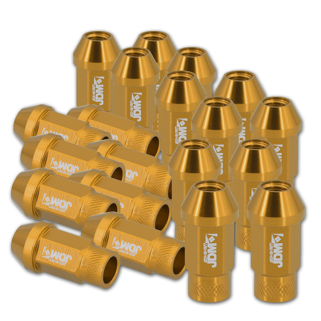 JDM Sport Universal 12 x 1.50 Lug Nuts Gold (20 Pieces)