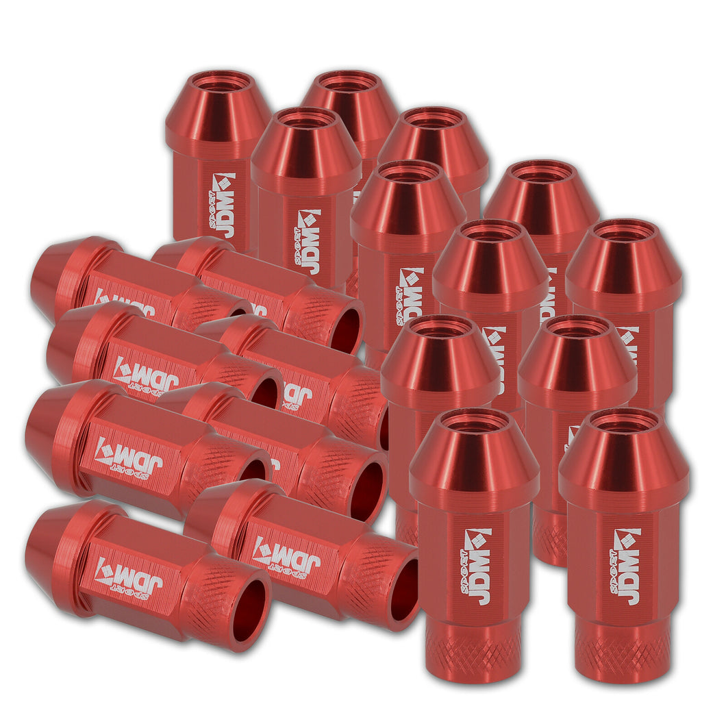 JDM Sport Universal 12 x 1.50 Lug Nuts Red (20 Pieces)