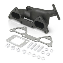 Load image into Gallery viewer, Dodge Colt 1988-1994 / Eagle Summit 1988-1994 / Mitsubishi Mirage 1989-1997 4G15 1.5L T3/T4 Cast Iron Turbo Manifold Silver
