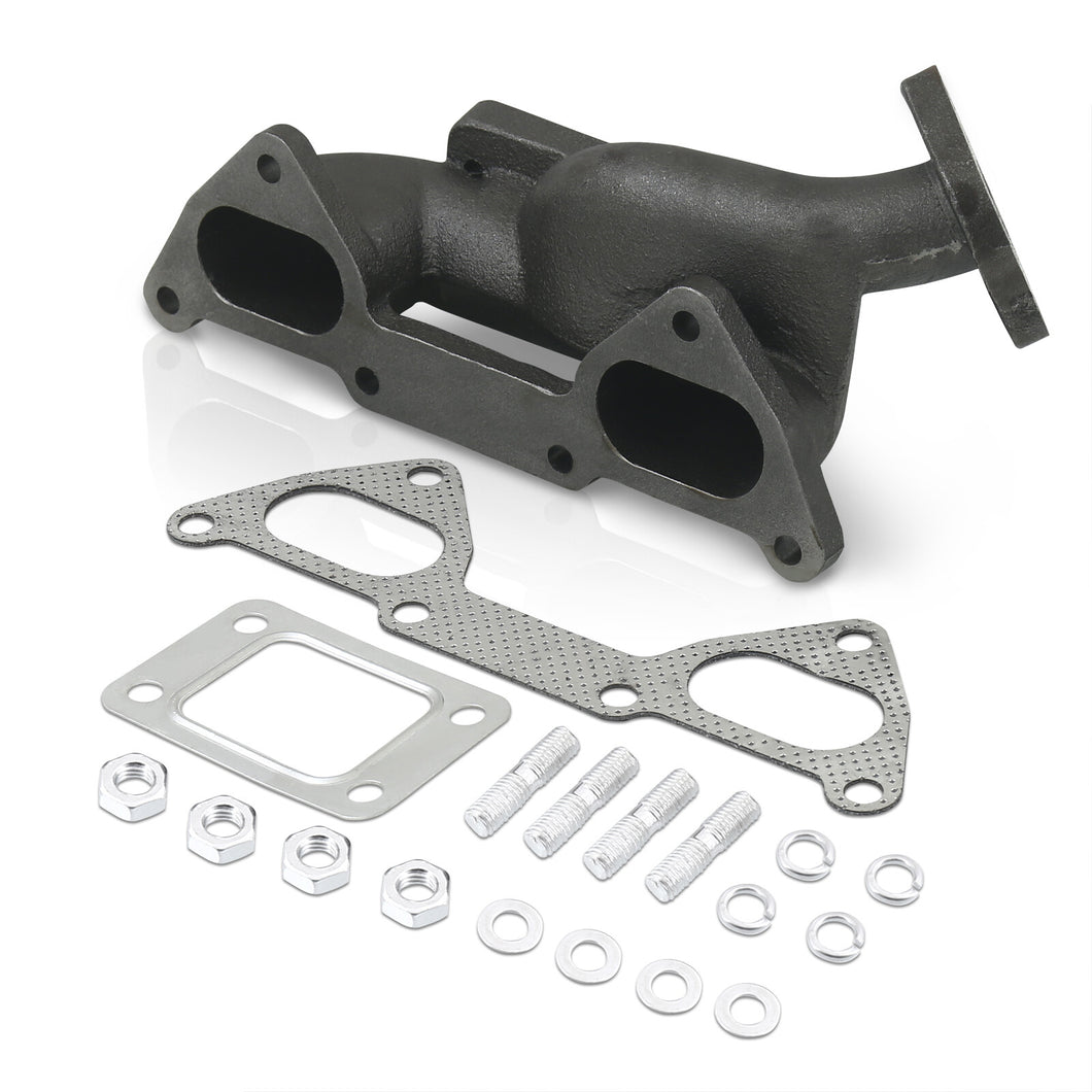 Dodge Colt 1988-1994 / Eagle Summit 1988-1994 / Mitsubishi Mirage 1989-1997 4G15 1.5L T3/T4 Cast Iron Turbo Manifold Silver
