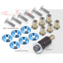 Load image into Gallery viewer, JDM Sport Fender Washer M6 Rivet Type Fastners Blue (6 Piece Per Pack)
