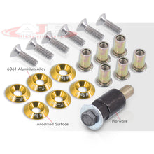 Load image into Gallery viewer, JDM Sport Fender Washer M6 Rivet Type Fasteners Gold (6 Piece Per Pack)
