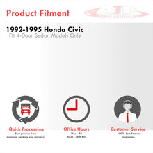 Load image into Gallery viewer, Honda Civic Sedan 1992-1995 1 Piece Style Headlights + Corners Chrome Housing Clear Len Amber Reflector
