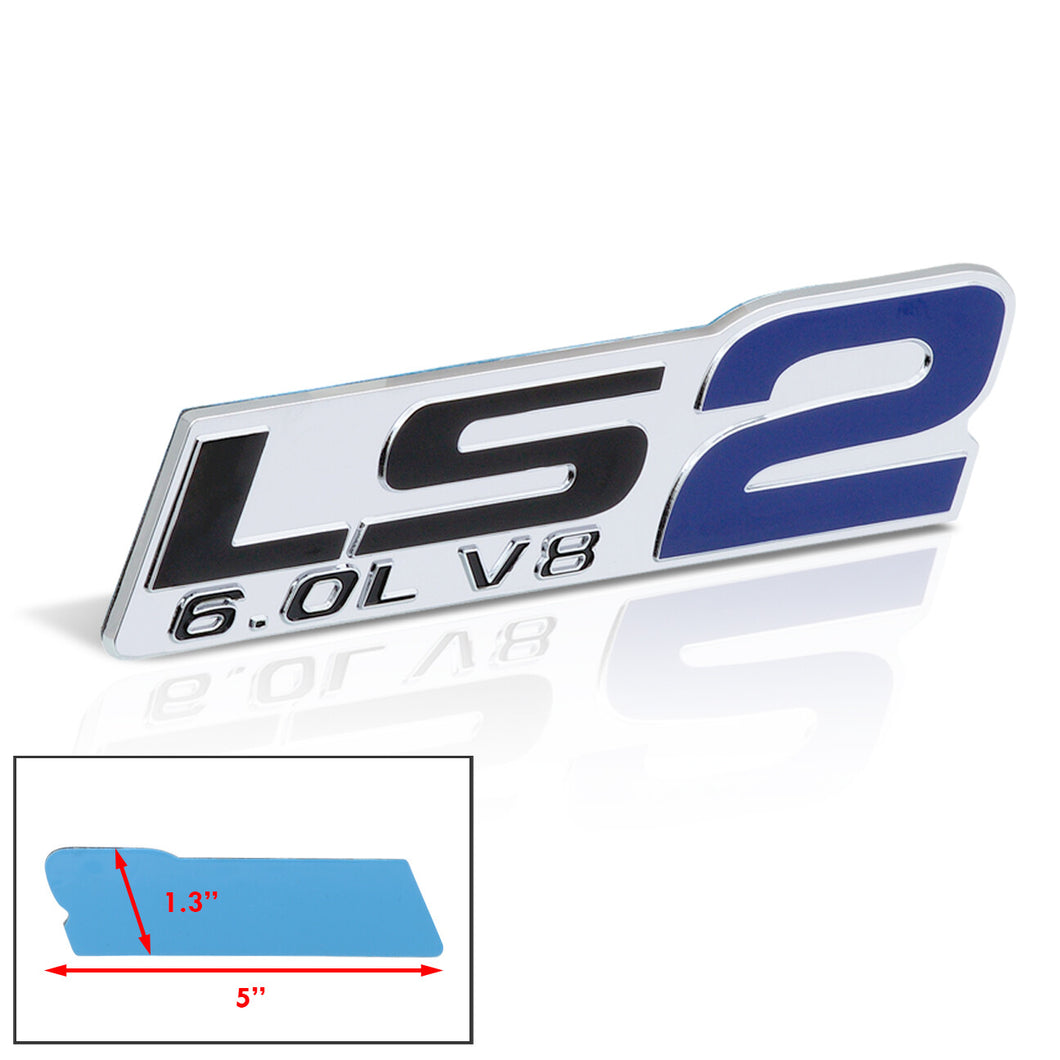 Emblem Badge LS2 6.0L V8 (Blue #2)