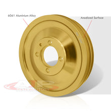 Load image into Gallery viewer, Mitsubishi 2.0L 4G63 / 2.4L 4G64 Underdrive Crank Pulley Gold
