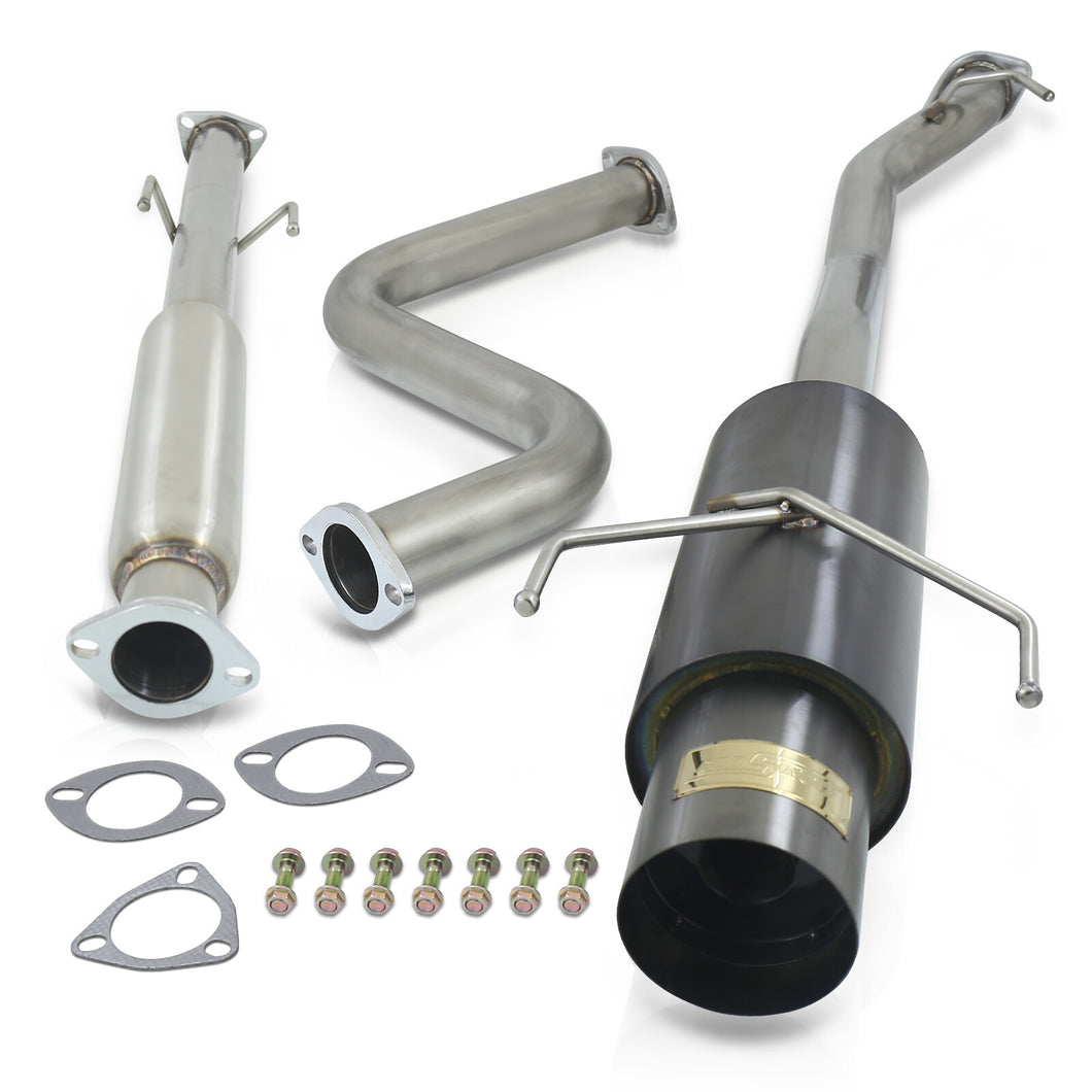 Honda Accord Coupe & Sedan 2.2L I4 1990-1993 N1 Style Stainless Steel Catback Exhaust System Gunmetal (Piping: 2.5