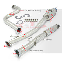 Load image into Gallery viewer, Honda Accord Coupe &amp; Sedan 2.2L I4 1990-1993 N1 Style Stainless Steel Catback Exhaust System Burnt Tip (Piping: 2.5&quot; / 65mm | Tip: 4.5&quot;)
