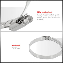 Load image into Gallery viewer, 3.0&quot; Steel Adjustable Worm Drive Hose Clip Clamp
