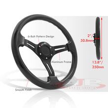 Load image into Gallery viewer, Universal 350mm Heavy Duty Aluminum Steering Wheel Black Center Black

