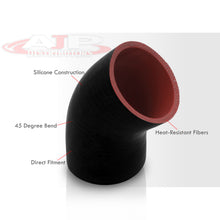 Load image into Gallery viewer, 4" 45 Degree Silicone Coupler Black
