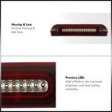 Load image into Gallery viewer, Dodge Ram 1500 2002-2008 / Dodge Ram 2500 3500 2003-2009 Strobe LED 3rd Brake Light Chrome Housing Red Len (Version 3)
