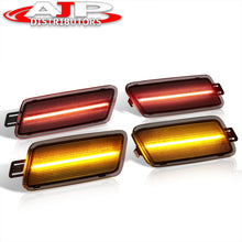 Load image into Gallery viewer, Audi A7 2012-2018 4 Piece Front Amber &amp; Rear Red LED Side Marker Lights Smoke Len
