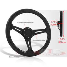 Load image into Gallery viewer, Universal 350mm Wood Grain Style Aluminum Steering Wheel Black Center Black Wood
