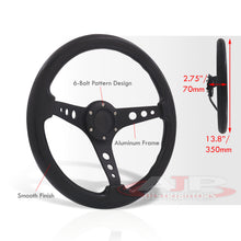 Load image into Gallery viewer, Universal 350mm Wood Grain Style Aluminum Steering Wheel Black Center Black Wood

