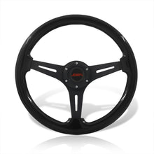 Load image into Gallery viewer, JDM Sport Universal 350mm Wood Grain Style Aluminum Steering Wheel Black Center Black Wood
