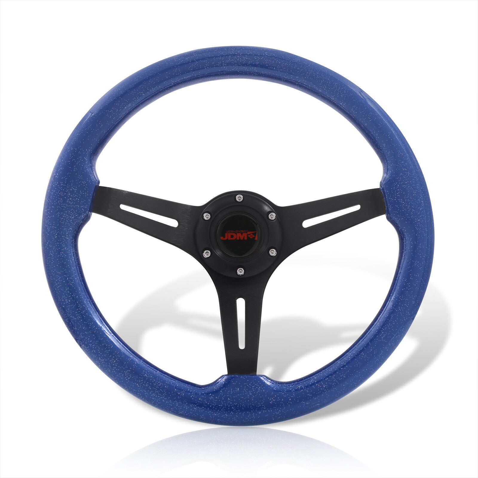 JDM Sport Universal 350mm Wood Grain Style Aluminum Steering Wheel