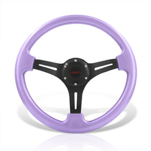 Load image into Gallery viewer, JDM Sport Universal 350mm Heavy Duty Aluminum Steering Wheel Black Center Metallic Purple
