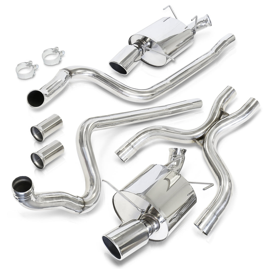 Ford Mustang 5.0L V8 2011-2014 Dual Tip Stainless Steel Catback Exhaust System (Piping: 2.5