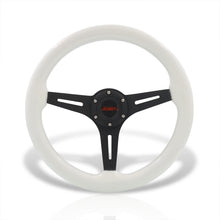 Load image into Gallery viewer, JDM Sport Universal 350mm Wood Grain Style Aluminum Steering Wheel Black Center White Wood
