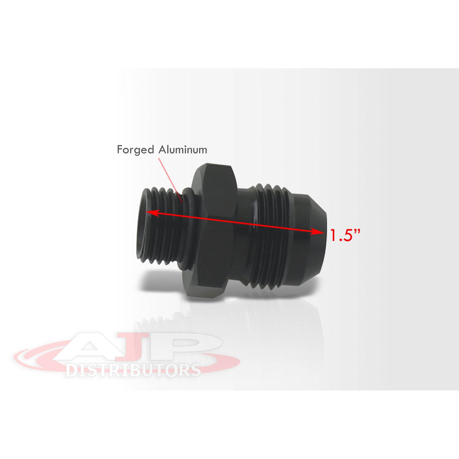 thumbnail image 2 of 2-Pack Black Aluminum AN8 To AN6 O-Ring Boss Adapter Fittings – ORB-8 08027 2 of 5