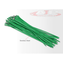 Load image into Gallery viewer, (100 Pack) 12&quot; Zip Ties Stainless Steel Green
