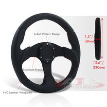 Load image into Gallery viewer, Universal 320mm Type-R Style Aluminum Steering Wheel Black Center with Red Stitching
