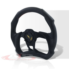 Load image into Gallery viewer, JDM Sport Universal 320mm Flat Bottom Style Aluminum Steering Wheel Black / Black
