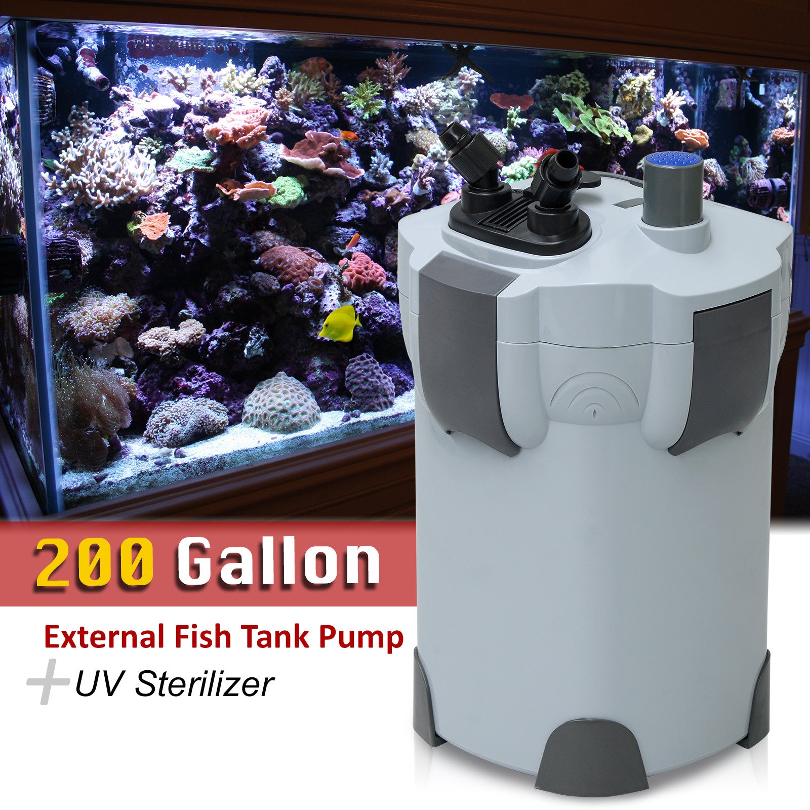 SUNSUN HW-404B 200 Gallon Aquarium External Fish Tank