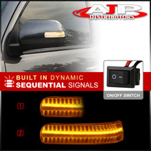 Load image into Gallery viewer, Toyota 4Runner 2010-2013 / Highlander 2008-2013 / RAV4 2009-2012 / Sienna 2014-2020 / Tacoma 2012-2015 Front Amber Sequential LED Side Mirror Signal Marker Lights Clear Len
