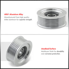 Load image into Gallery viewer, GM LS LSX LS1 LS2 LS3 LS6 5.3 6.0 6.2 Billet Aluminum Grooved Tensioner Pulley
