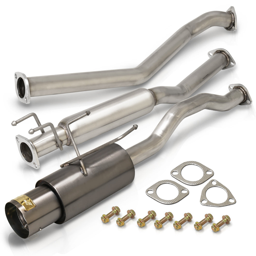Honda Civic EX 2001-2005 N1 Style Stainless Steel Catback Exhaust System Gunmetal (Piping: 2.5