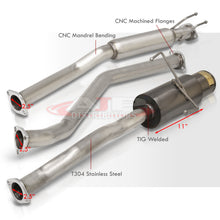 Load image into Gallery viewer, Honda Civic EX 2001-2005 N1 Style Stainless Steel Catback Exhaust System Gunmetal (Piping: 2.5&quot; / 65mm | Tip: 4.5&quot;)
