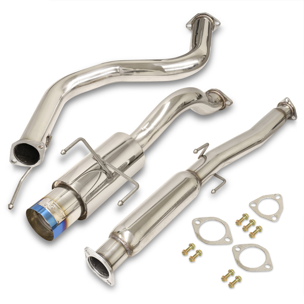 Honda Civic Hatchback 1996-2000 N1 Style Stainless Steel Catback Exhaust System Burnt Tip (Piping: 2.5
