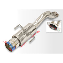 Load image into Gallery viewer, Honda Civic Hatchback 1996-2000 N1 Style Stainless Steel Catback Exhaust System Burnt Tip (Piping: 2.5&quot; / 65mm | Tip: 4.5&quot;)
