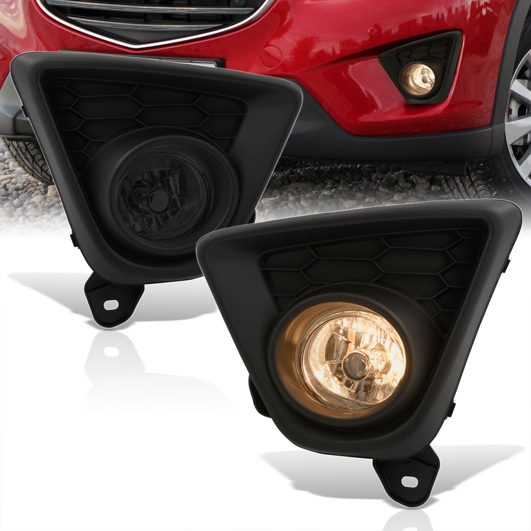 Mazda CX-5 2013-2016 Front Fog Lights Smoked Len (Includes Switch & Wiring Harness)