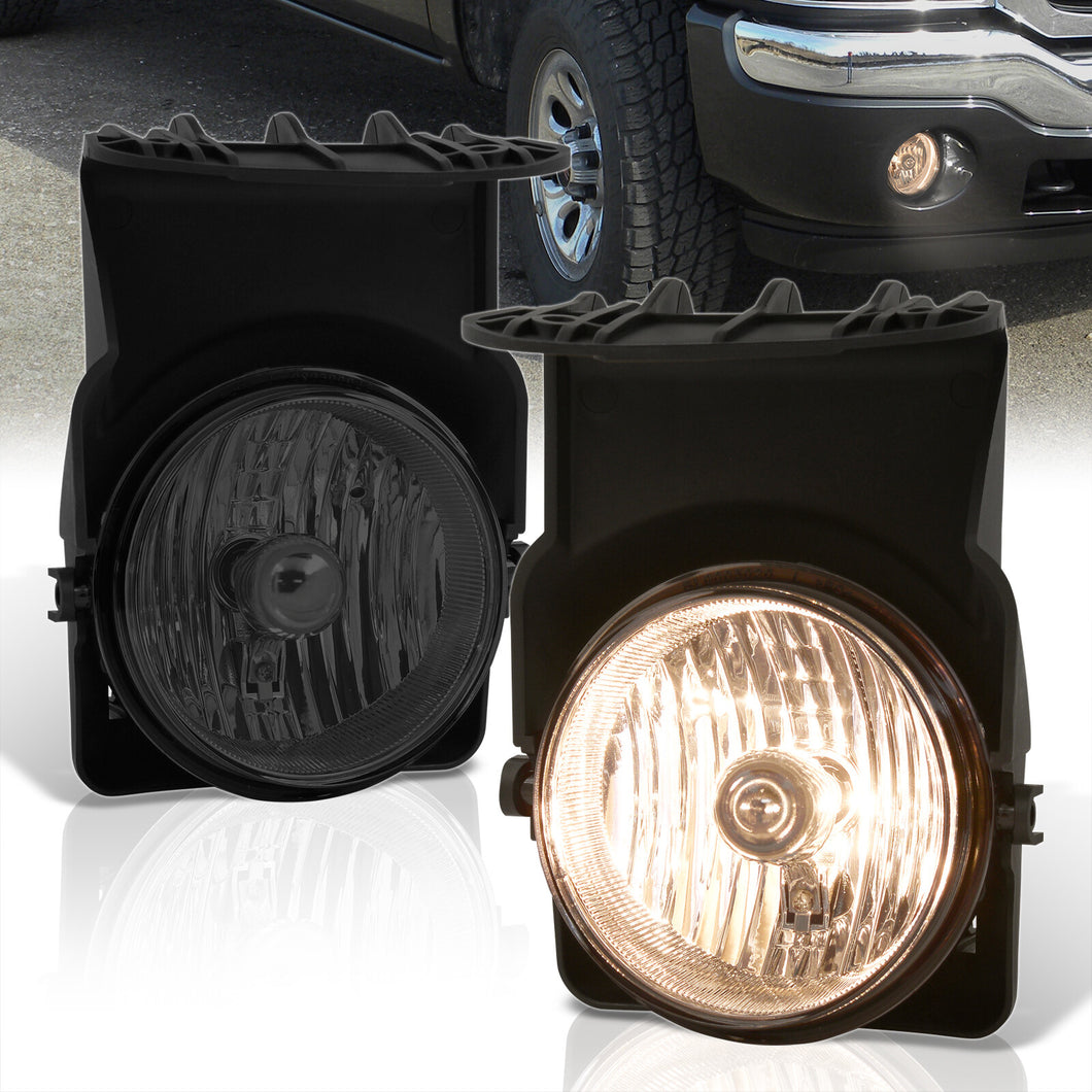 GMC Sierra 1500 1500HD 2500HD 3500 2003-2006 / Classic 2007 Front Fog Lights Smoked Len (Includes Switch & Wiring Harness)