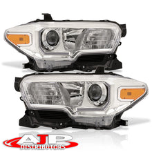 Load image into Gallery viewer, Toyota Tacoma 2016-2022 Factory Style Projector Headlights Chrome Housing Clear Len Amber Reflector (Models with Factory LED DRL Headlights Only)
