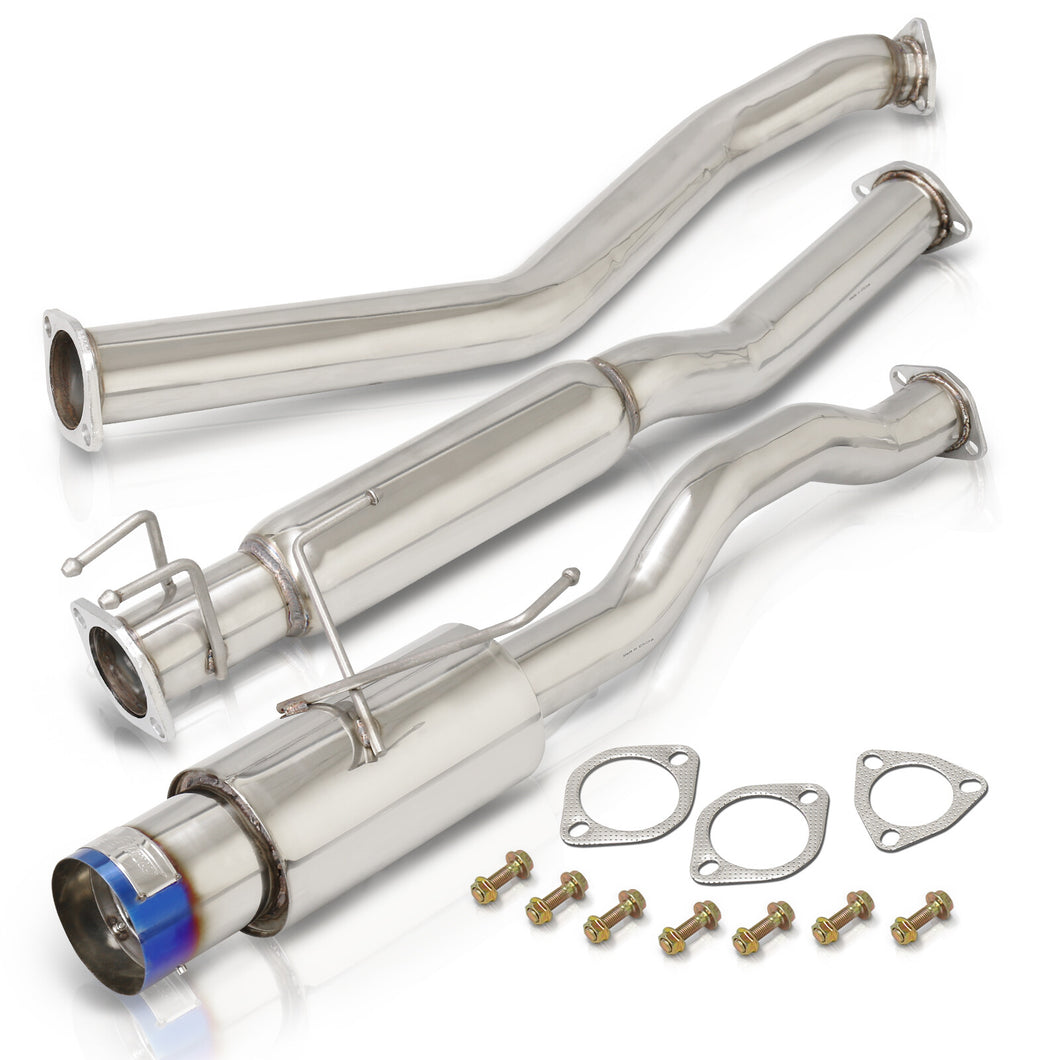 Honda Civic EX 2001-2005 N1 Style Stainless Steel Catback Exhaust System Burnt Tip (Piping: 2.5