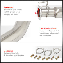 Load image into Gallery viewer, Honda Civic EX 2001-2005 N1 Style Stainless Steel Catback Exhaust System Burnt Tip (Piping: 2.5&quot; / 65mm to 3.0&quot; / 76mm | Tip: 4.5&quot;)
