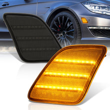 Load image into Gallery viewer, Mercedes Benz CLS63 AMG W218 2012-2014 / S-Class W221 2010-2013 Front Amber LED Side Marker Lights Smoke Len
