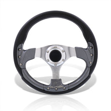 Load image into Gallery viewer, Universal 320mm Fusion Style Aluminum Steering Wheel Black / Carbon Fiber
