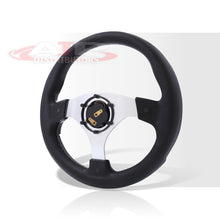 Load image into Gallery viewer, Universal 320mm Fusion Style Aluminum Steering Wheel Black / Carbon Fiber
