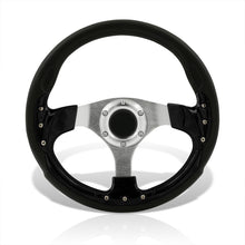 Load image into Gallery viewer, Universal 320mm Fusion Style Aluminum Steering Wheel Black / Black
