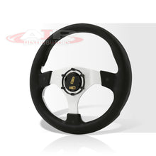 Load image into Gallery viewer, Universal 320mm Fusion Style Aluminum Steering Wheel Black / Silver
