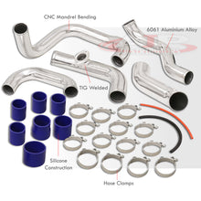 Load image into Gallery viewer, Honda S2000 2000-2009 Bolt-On Aluminum Polished Piping Kit + Blue Couplers
