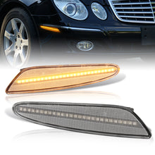 Load image into Gallery viewer, Mercedes Benz E-Class W211 E320 2003-2006 / E350 2006 / E500 2003-2006 / E55 AMG 2003-2006 Front Amber LED Side Marker Lights Clear Len
