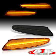 Load image into Gallery viewer, Mercedes Benz E-Class W211 E320 2003-2006 / E350 2006 / E500 2003-2006 / E55 AMG 2003-2006 Front Amber LED Side Marker Lights Smoke Len
