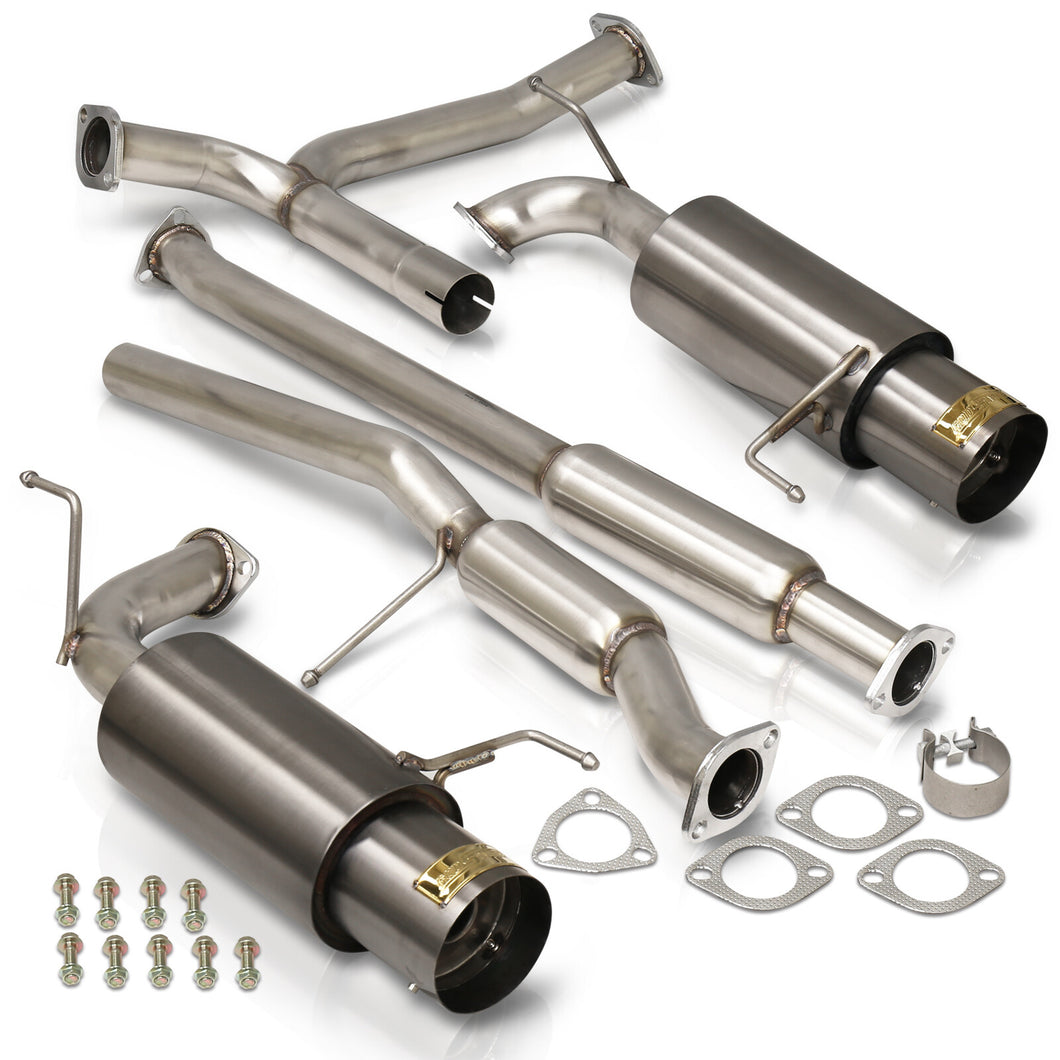 Honda Accord 3.0L V6 1998-2002 N1 Style Stainless Steel Catback Exhaust System Gunmetal (Piping: 2.5