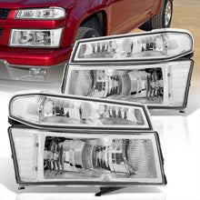 Load image into Gallery viewer, Chevrolet Colorado 2004-2012 Factory Style Headlights + Bumpers Chrome Housing Clear Len Clear Reflector

