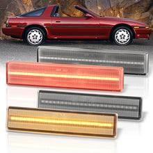 Load image into Gallery viewer, Toyota Supra A70 MK3 1986-1992 4 Piece Front Amber &amp; Rear Red LED Side Marker Lights Clear Len
